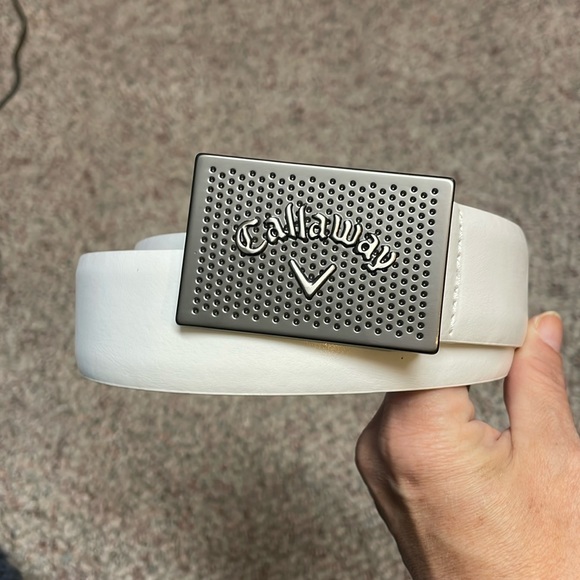 Callaway leather belt with silver buckle - Picture 1 of 4